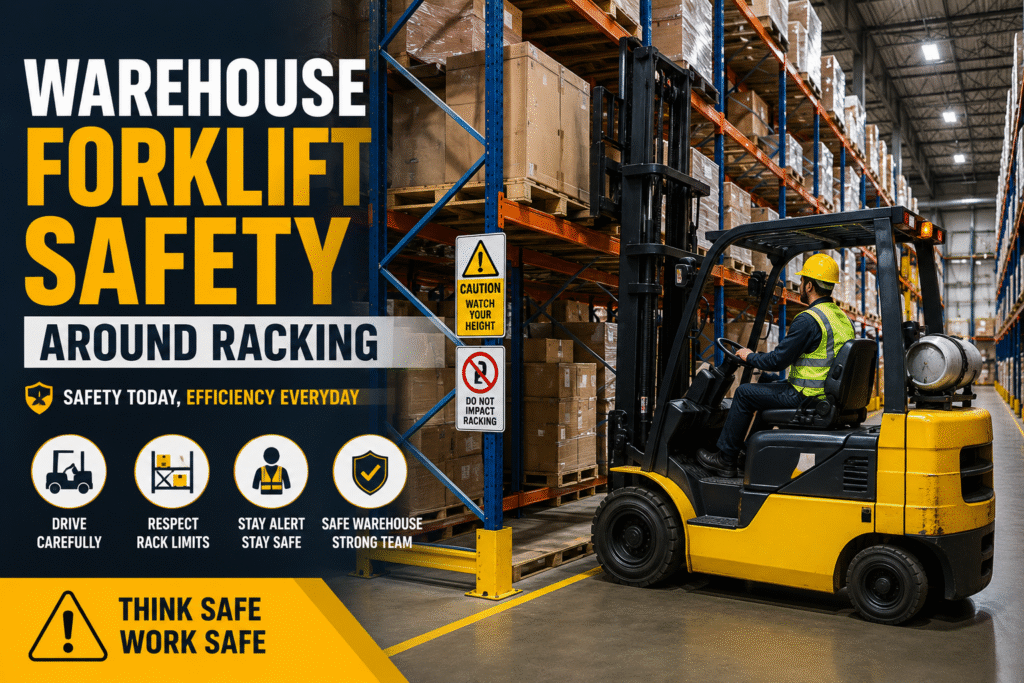 Warehouse Forklift Safety Around Racking